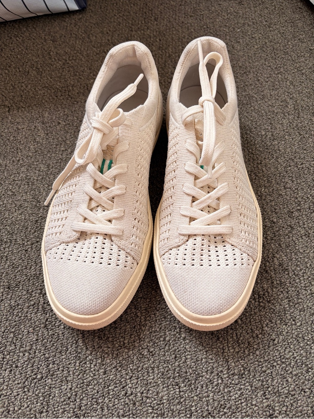 Rothy's Cream Knit RS02 Lace-Up Sneakers